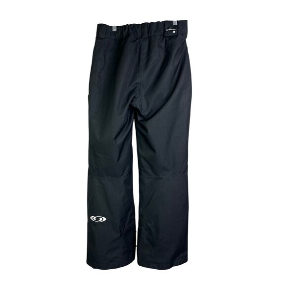 Salomon Ski Pants Mens Medium Black Cargo Zip Pockets Clima Pro Adjustable Waist - Picture 3 of 11